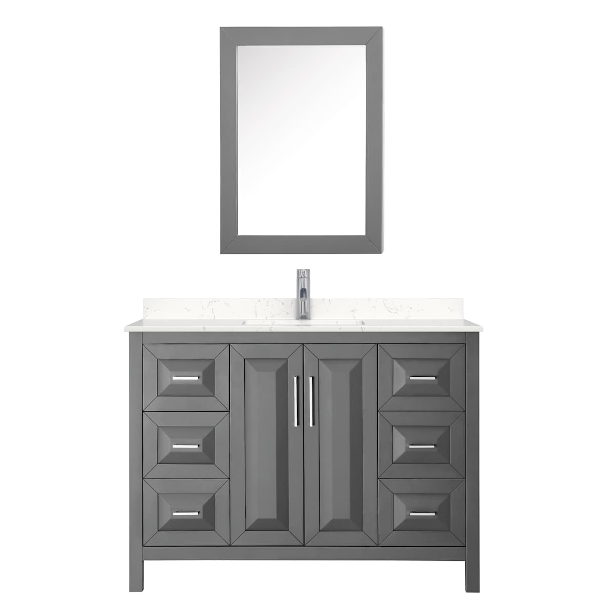 Daria 48" Free Standing Single Basin Vanity Set with Cabinet, Cultured Marble Vanity Top, and Medicine Cabinet - image 18