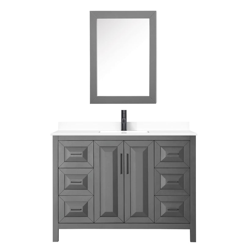 Daria 48" Free Standing Single Basin Vanity Set with Cabinet, Cultured Marble Vanity Top, and Medicine Cabinet - image 19