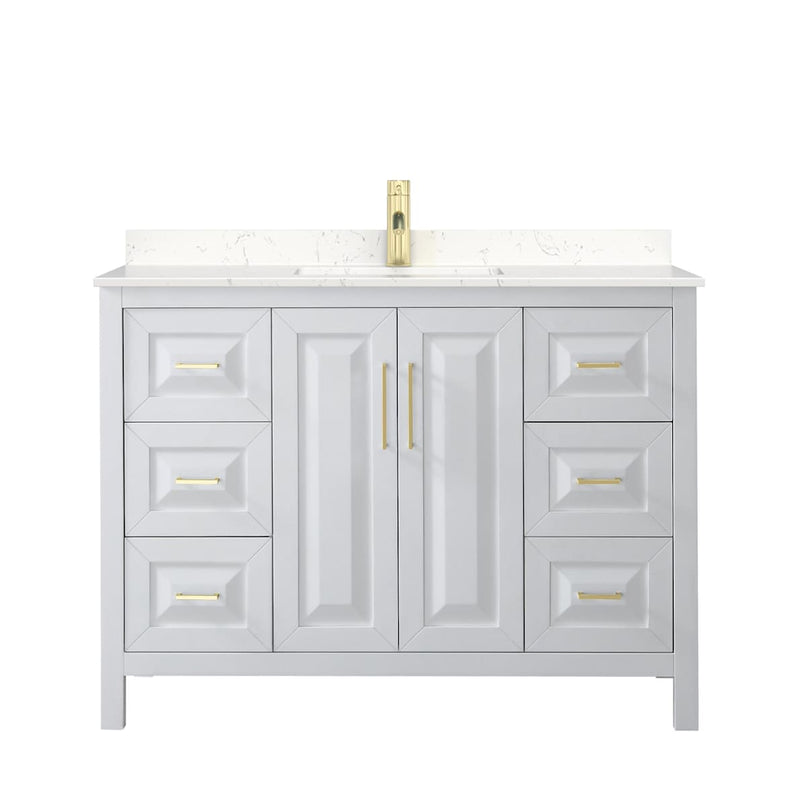 Daria 48" Free Standing Single Basin Vanity Set with Cultured Marble Vanity Top - image 3