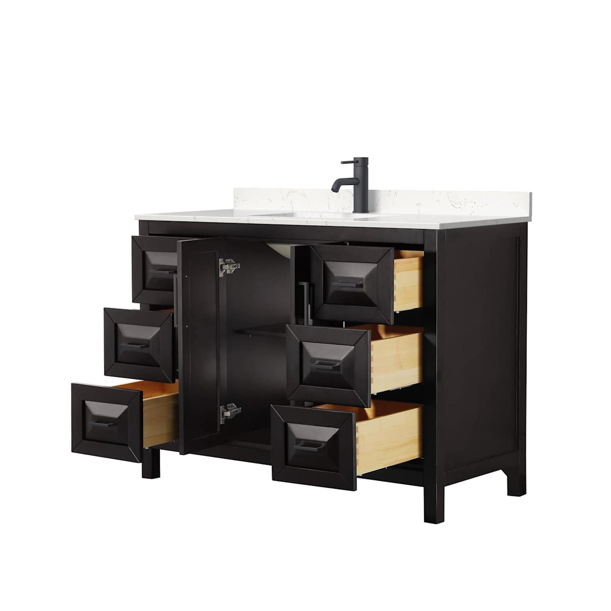 Daria 48" Free Standing Single Basin Vanity Set with Cultured Marble Vanity Top