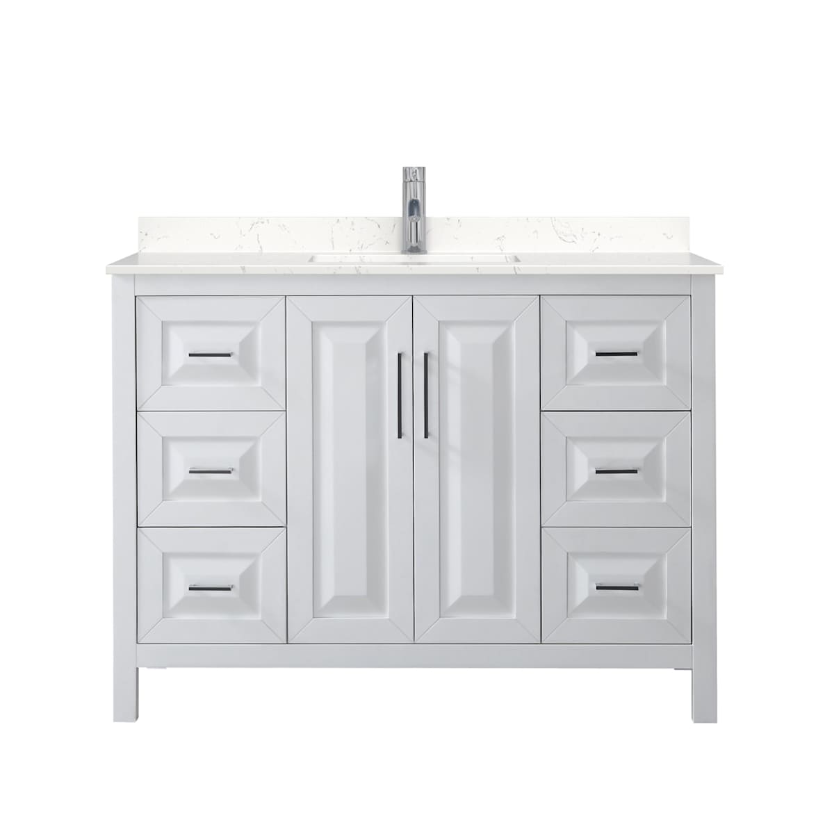 Daria 48" Free Standing Single Basin Vanity Set with Cultured Marble Vanity Top