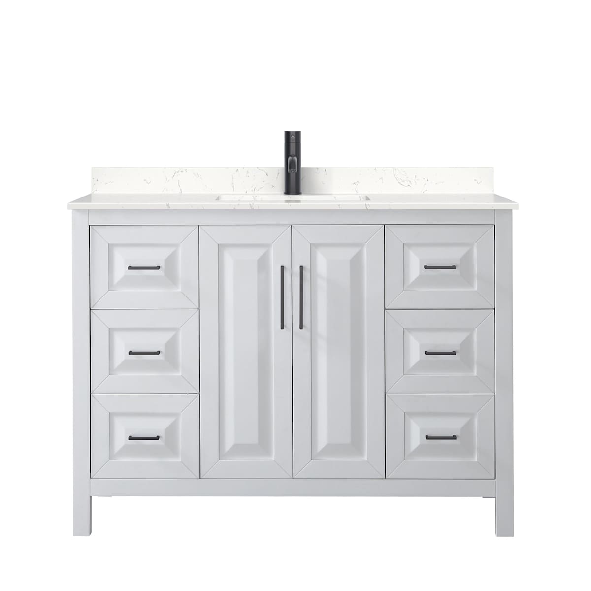 Daria 48" Free Standing Single Basin Vanity Set with Cultured Marble Vanity Top
