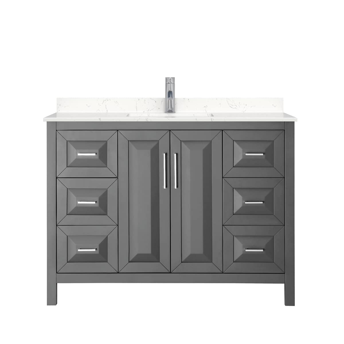 Daria 48" Free Standing Single Basin Vanity Set with Cultured Marble Vanity Top - image 14