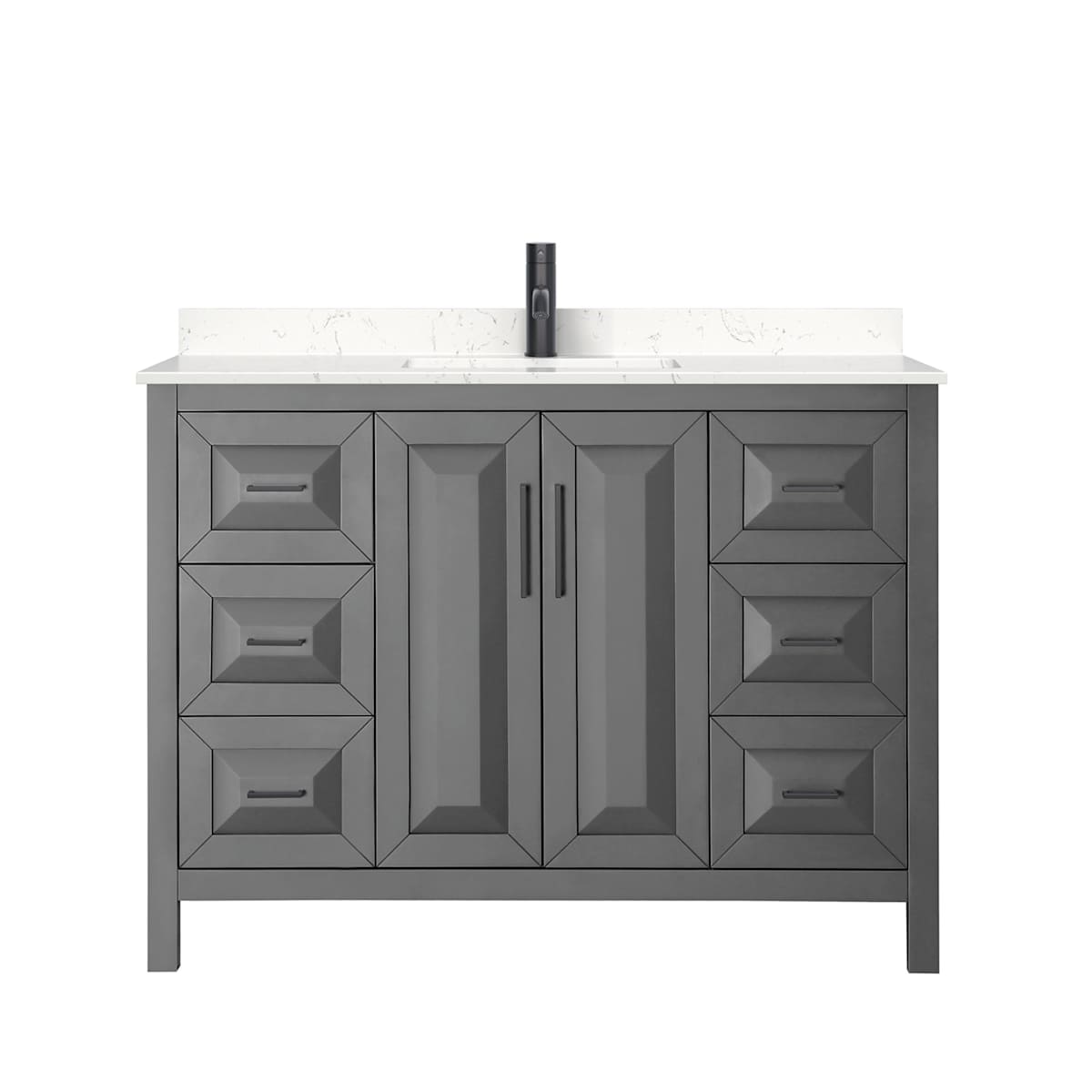 Daria 48" Free Standing Single Basin Vanity Set with Cultured Marble Vanity Top - image 16