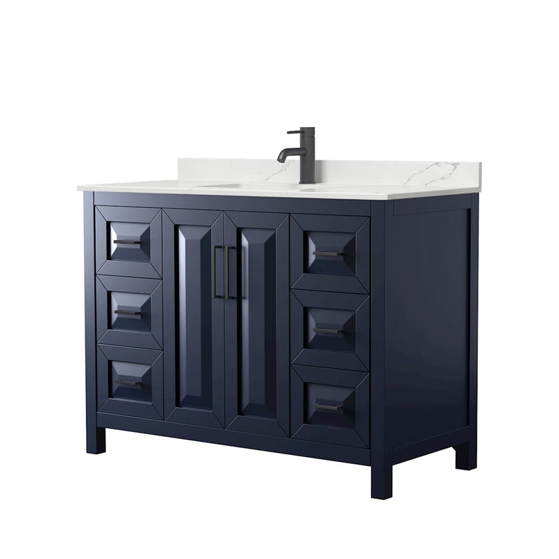 Daria 48" Free Standing Single Basin Vanity Set with Cabinet and Quartz Vanity Top - image 1