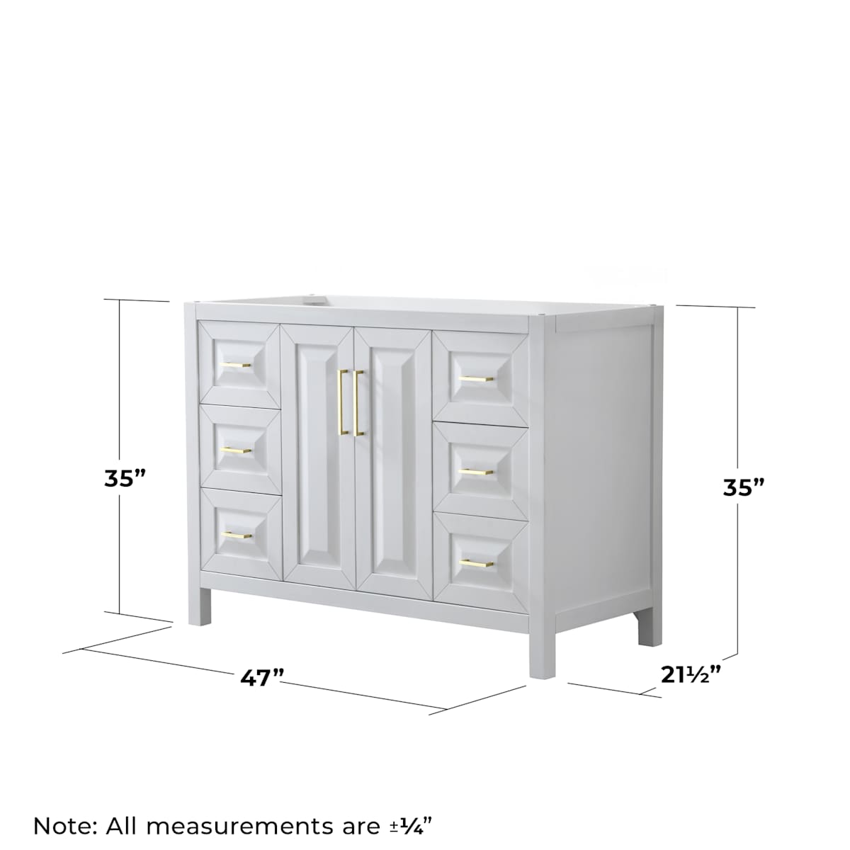Daria 47" Single Free Standing Vanity Cabinet - Less Vanity Top - image 4