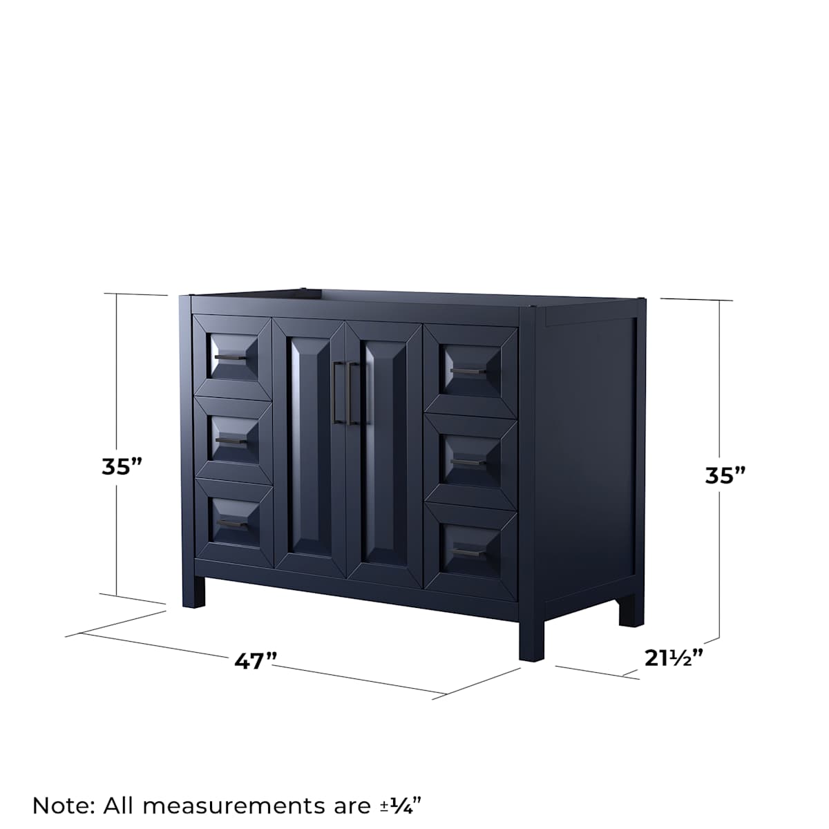 Daria 47" Single Free Standing Vanity Cabinet - Less Vanity Top - image 15