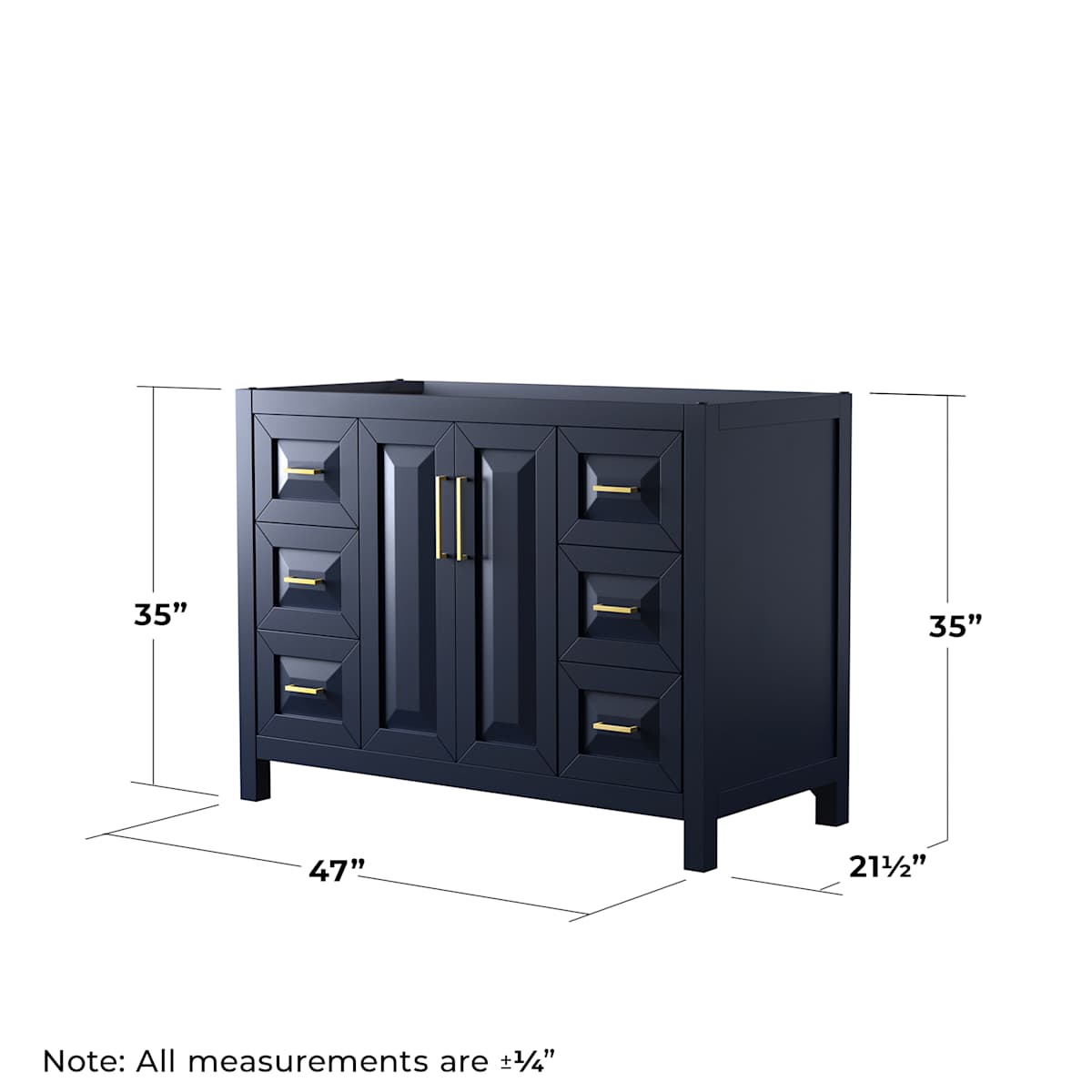 Daria 47" Single Free Standing Vanity Cabinet - Less Vanity Top - image 21