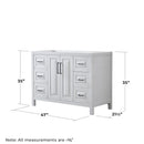 Daria 47" Single Free Standing Vanity Cabinet Only - Less Vanity Top - image 4