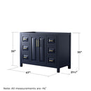 Daria 47" Single Free Standing Vanity Cabinet Only - Less Vanity Top - image 10