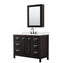 Daria 48" Free Standing Single Basin Vanity Set with Cabinet, Quartz Vanity Top, and Medicine Cabinet - image 1