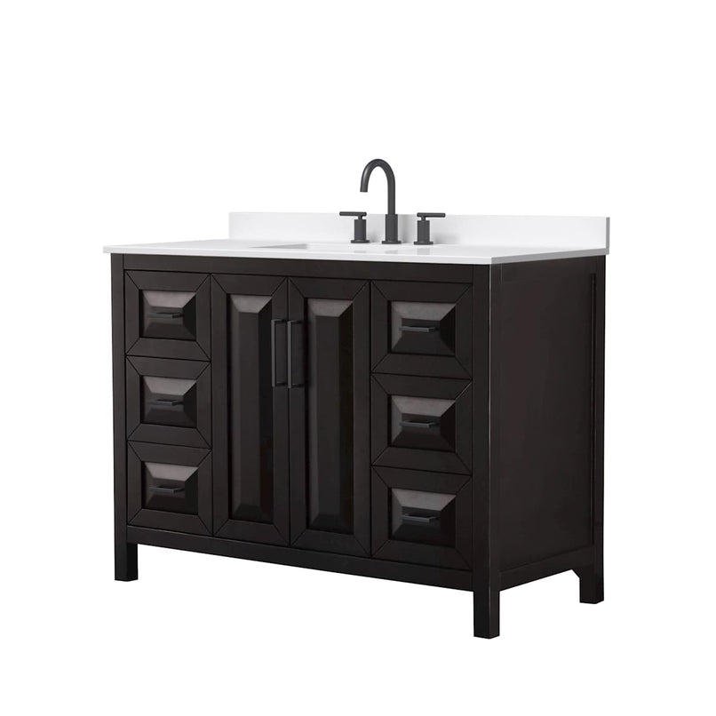 Daria 48" Free Standing Single Basin Vanity Set with Cabinet and Quartz Vanity Top - image 1