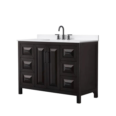 Daria 48" Free Standing Single Basin Vanity Set with Cabinet and Quartz Vanity Top - image 1