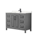 Daria 48" Free Standing Single Basin Vanity Set with Cultured Marble Vanity Top - image 1
