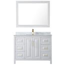 Daria 48" Free Standing Single Vanity Set with MDF Cabinet, Marble Vanity Top, Undermount Sink, and Framed Mirror - image 7