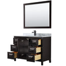 Daria 48" Free Standing Single Vanity Set with MDF Cabinet, Marble Vanity Top, Undermount Sink, and Framed Mirror - image 9