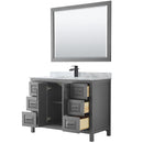 Daria 48" Free Standing Single Vanity Set with MDF Cabinet, Marble Vanity Top, Undermount Sink, and Framed Mirror - image 14