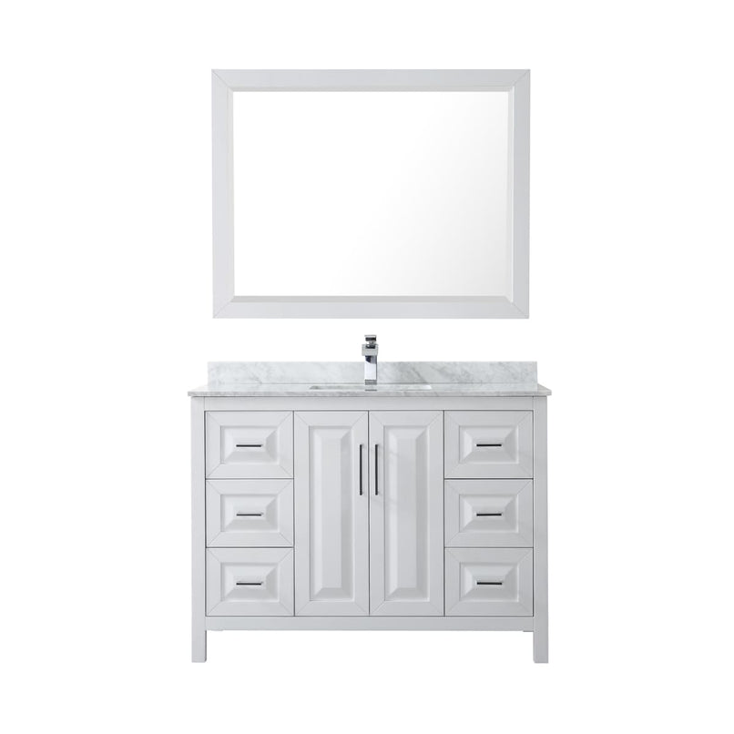 Daria 48" Free Standing Single Vanity Set with MDF Cabinet, Marble Vanity Top, Undermount Sink, and Framed Mirror - image 20