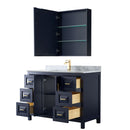 Daria 48" Free Standing Single Vanity Set with MDF Cabinet, Marble Vanity Top, Undermount Sink, and Medicine Cabinet - image 2