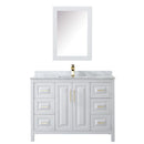 Daria 48" Free Standing Single Vanity Set with MDF Cabinet, Marble Vanity Top, Undermount Sink, and Medicine Cabinet - image 9