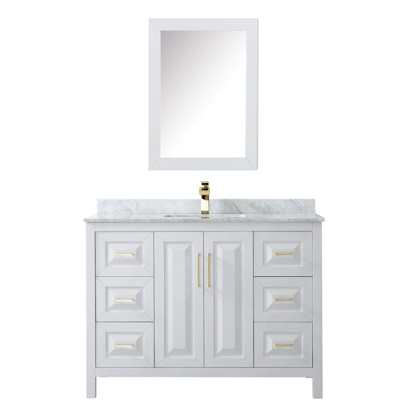 Daria 48" Free Standing Single Vanity Set with MDF Cabinet, Marble Vanity Top, Undermount Sink, and Medicine Cabinet - image 9