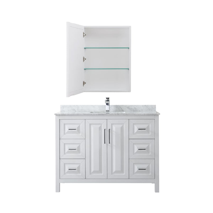Daria 48" Free Standing Single Vanity Set with MDF Cabinet, Marble Vanity Top, Undermount Sink, and Medicine Cabinet - image 19