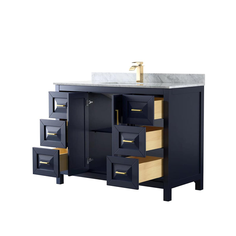 Daria 48" Free Standing Single Vanity Set with MDF Cabinet, Cultured Marble Vanity Top, and Undermount Sink - image 2
