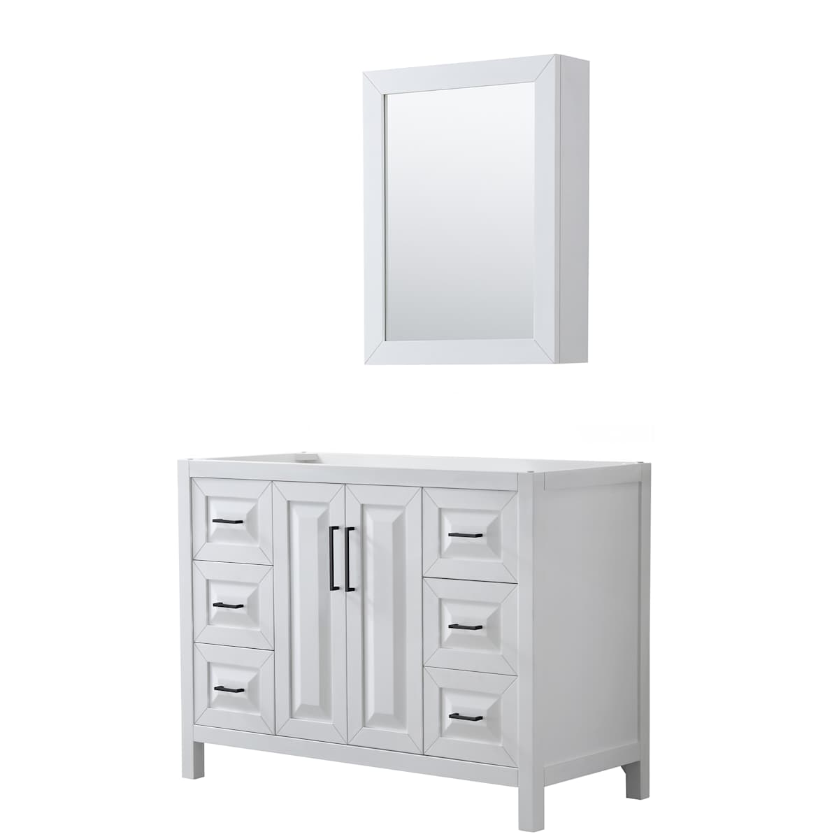 Daria 47" Single Free Standing Vanity Cabinet - Less Vanity Top