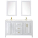 Daria 60" Free Standing Double Basin Vanity Set with Cabinet, Cultured Marble Vanity Top, and Framed Mirror - image 3