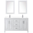 Daria 60" Free Standing Double Basin Vanity Set with Cabinet, Cultured Marble Vanity Top, and Framed Mirror - image 7