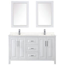 Daria 60" Free Standing Double Basin Vanity Set with Cabinet, Cultured Marble Vanity Top, and Framed Mirror - image 8