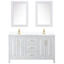 Daria 60" Free Standing Double Basin Vanity Set with Cabinet, Cultured Marble Vanity Top, and Framed Mirror - image 10