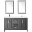 Daria 60" Free Standing Double Basin Vanity Set with Cabinet, Cultured Marble Vanity Top, and Framed Mirror - image 15