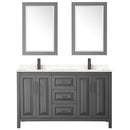 Daria 60" Free Standing Double Basin Vanity Set with Cabinet, Cultured Marble Vanity Top, and Framed Mirror - image 17