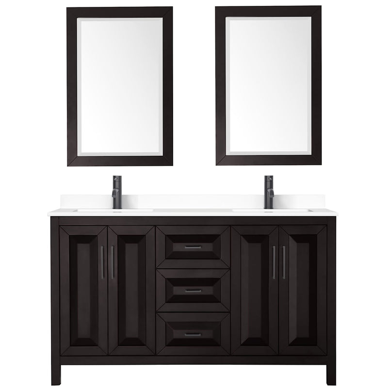 Daria 60" Free Standing Double Basin Vanity Set with Cabinet, Cultured Marble Vanity Top, and Framed Mirror - image 19