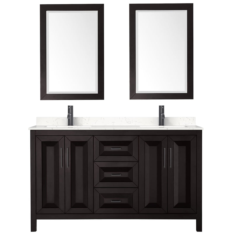 Daria 60" Free Standing Double Basin Vanity Set with Cabinet, Cultured Marble Vanity Top, and Framed Mirror - image 20