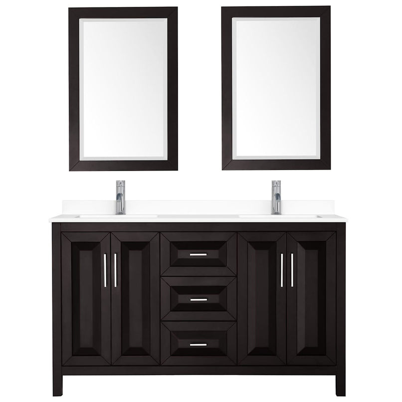 Daria 60" Free Standing Double Basin Vanity Set with Cabinet, Cultured Marble Vanity Top, and Framed Mirror - image 21