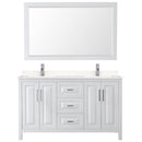 Daria 60" Free Standing Double Basin Vanity Set with Cabinet, Cultured Marble Vanity Top, and Framed Mirror - image 9