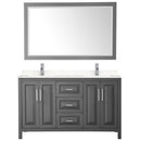 Daria 60" Free Standing Double Basin Vanity Set with Cabinet, Cultured Marble Vanity Top, and Framed Mirror - image 16