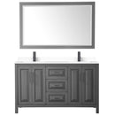 Daria 60" Free Standing Double Basin Vanity Set with Cabinet, Cultured Marble Vanity Top, and Framed Mirror - image 17