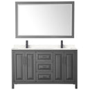Daria 60" Free Standing Double Basin Vanity Set with Cabinet, Cultured Marble Vanity Top, and Framed Mirror - image 19