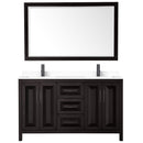 Daria 60" Free Standing Double Basin Vanity Set with Cabinet, Cultured Marble Vanity Top, and Framed Mirror - image 20