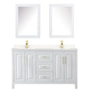 Daria 60" Free Standing Double Basin Vanity Set with Cabinet, Cultured Marble Vanity Top, and Medicine Cabinet - image 3