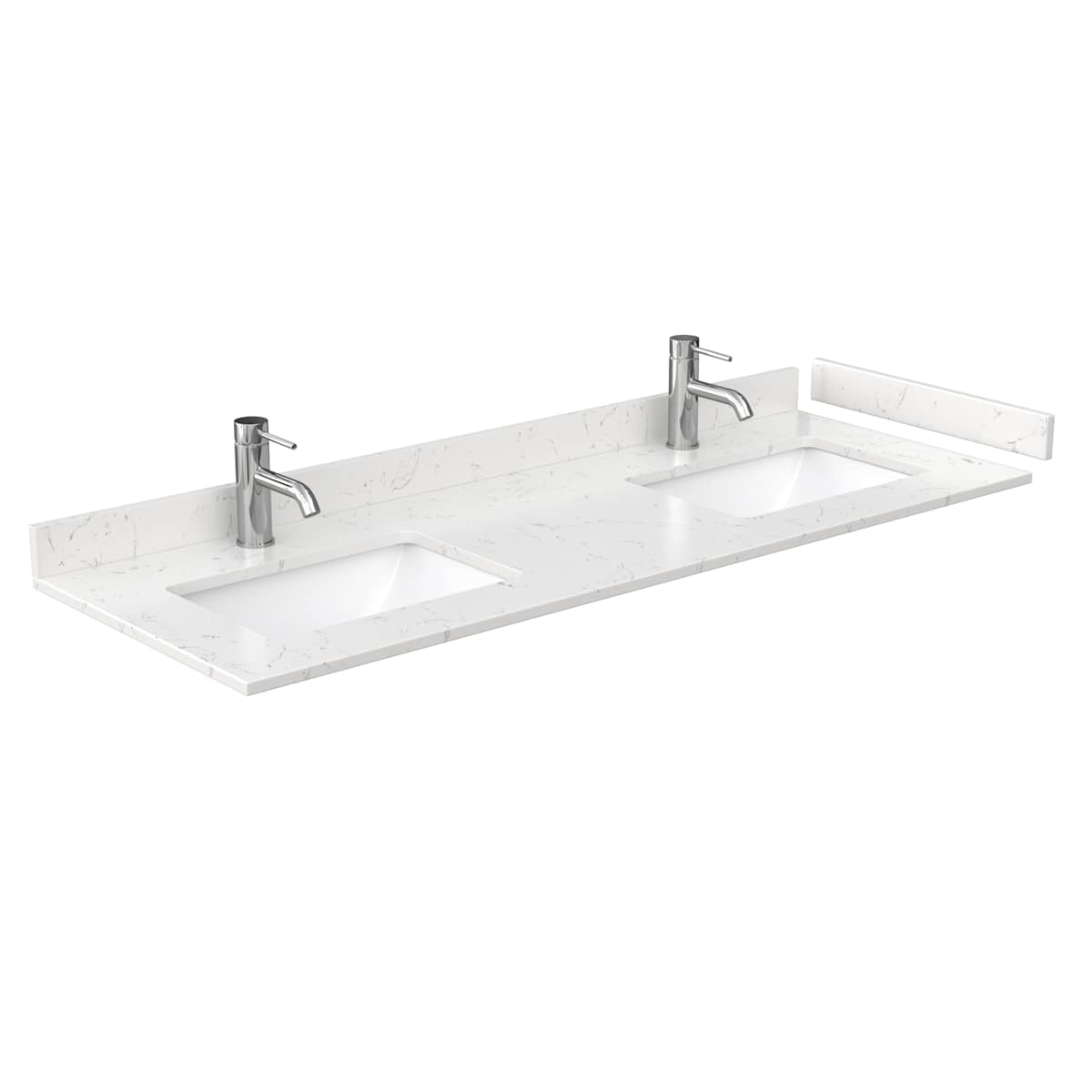 Daria 60" Free Standing Double Basin Vanity Set with Cabinet, Cultured Marble Vanity Top, and Medicine Cabinet