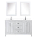 Daria 60" Free Standing Double Basin Vanity Set with Cabinet, Cultured Marble Vanity Top, and Medicine Cabinet - image 6