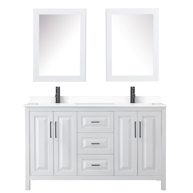 Daria 60" Free Standing Double Basin Vanity Set with Cabinet, Cultured Marble Vanity Top, and Medicine Cabinet - image 10