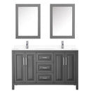 Daria 60" Free Standing Double Basin Vanity Set with Cabinet, Cultured Marble Vanity Top, and Medicine Cabinet - image 13