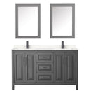 Daria 60" Free Standing Double Basin Vanity Set with Cabinet, Cultured Marble Vanity Top, and Medicine Cabinet - image 17