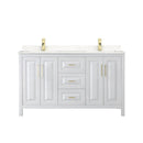 Daria 60" Free Standing Double Basin Vanity Set with Cabinet and Cultured Marble Vanity Top - image 3