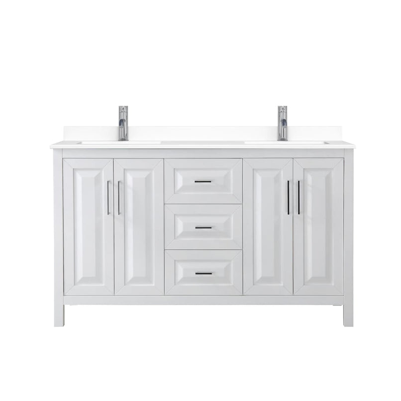 Daria 60" Free Standing Double Basin Vanity Set with Cabinet and Cultured Marble Vanity Top - image 7